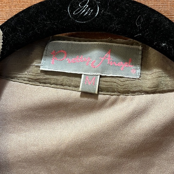 Beautiful Pretty Angel dress / Tunic in iridescent taupe with rosettes. Sz Med - Picture 4 of 5